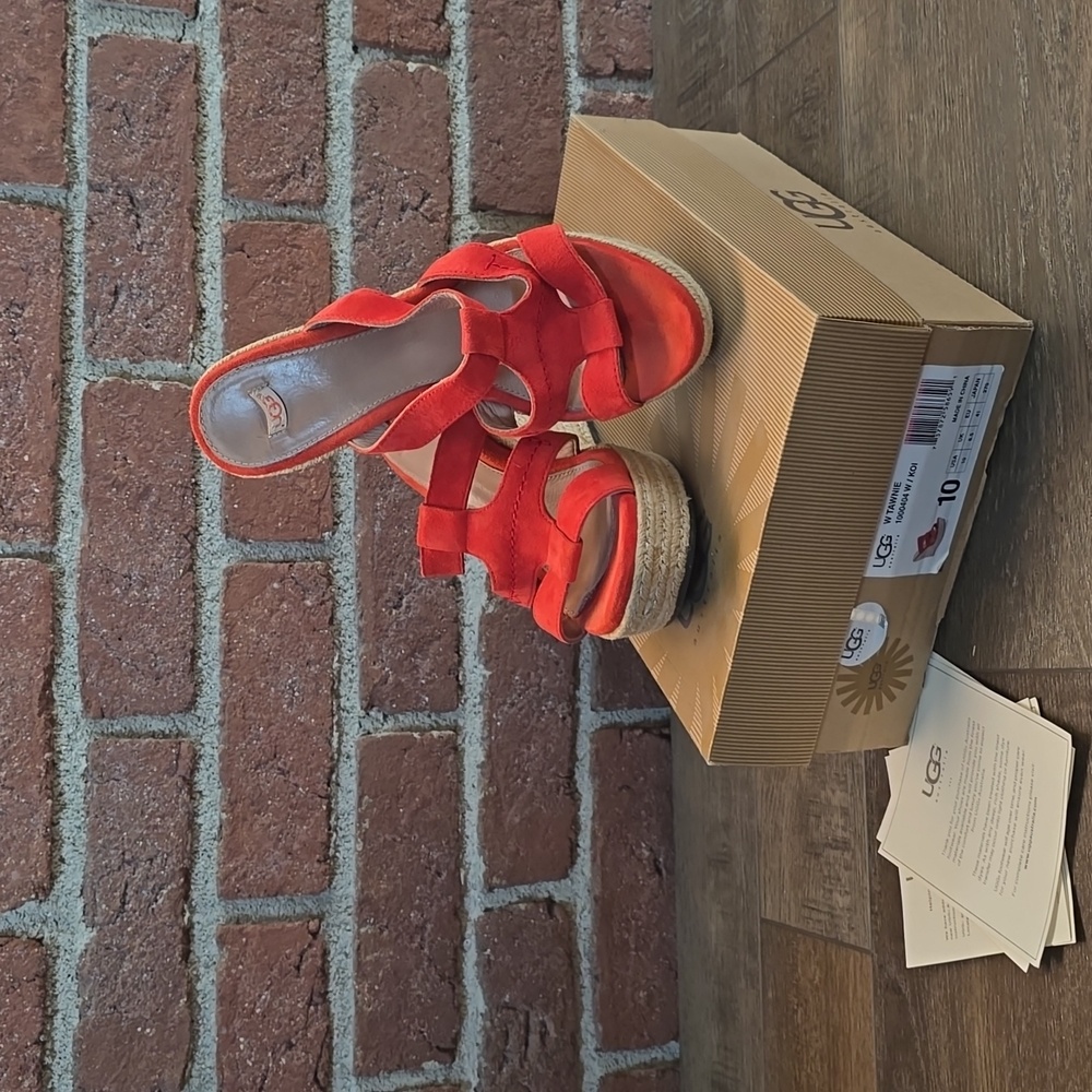 UGG Tawnie Koi  Wedge Suede Platform Sandals